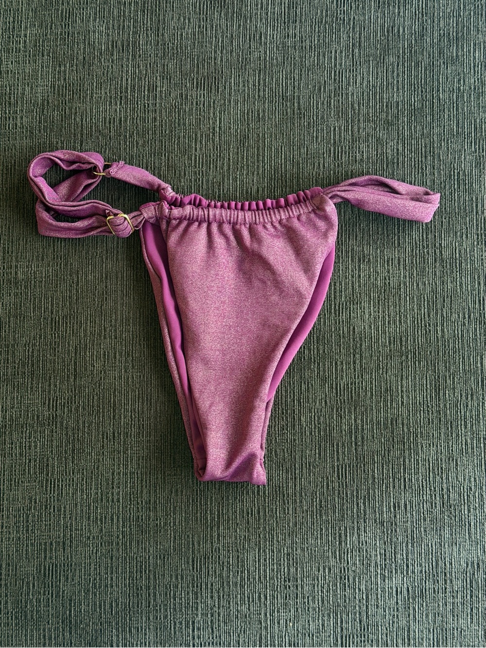 SKATIE Bobbi Bottom in Estrella - Purple Sparkle Bikini Bottoms